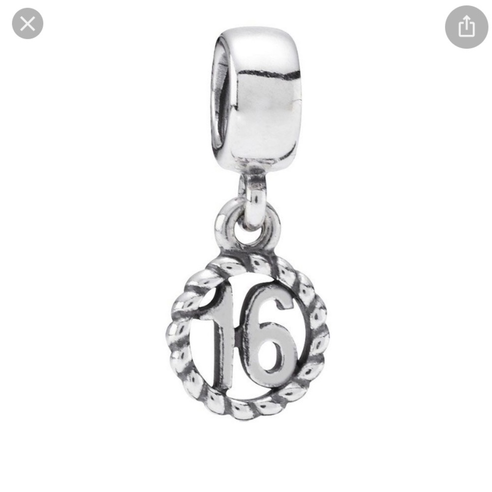 Sweet 16 Pandora silver charm